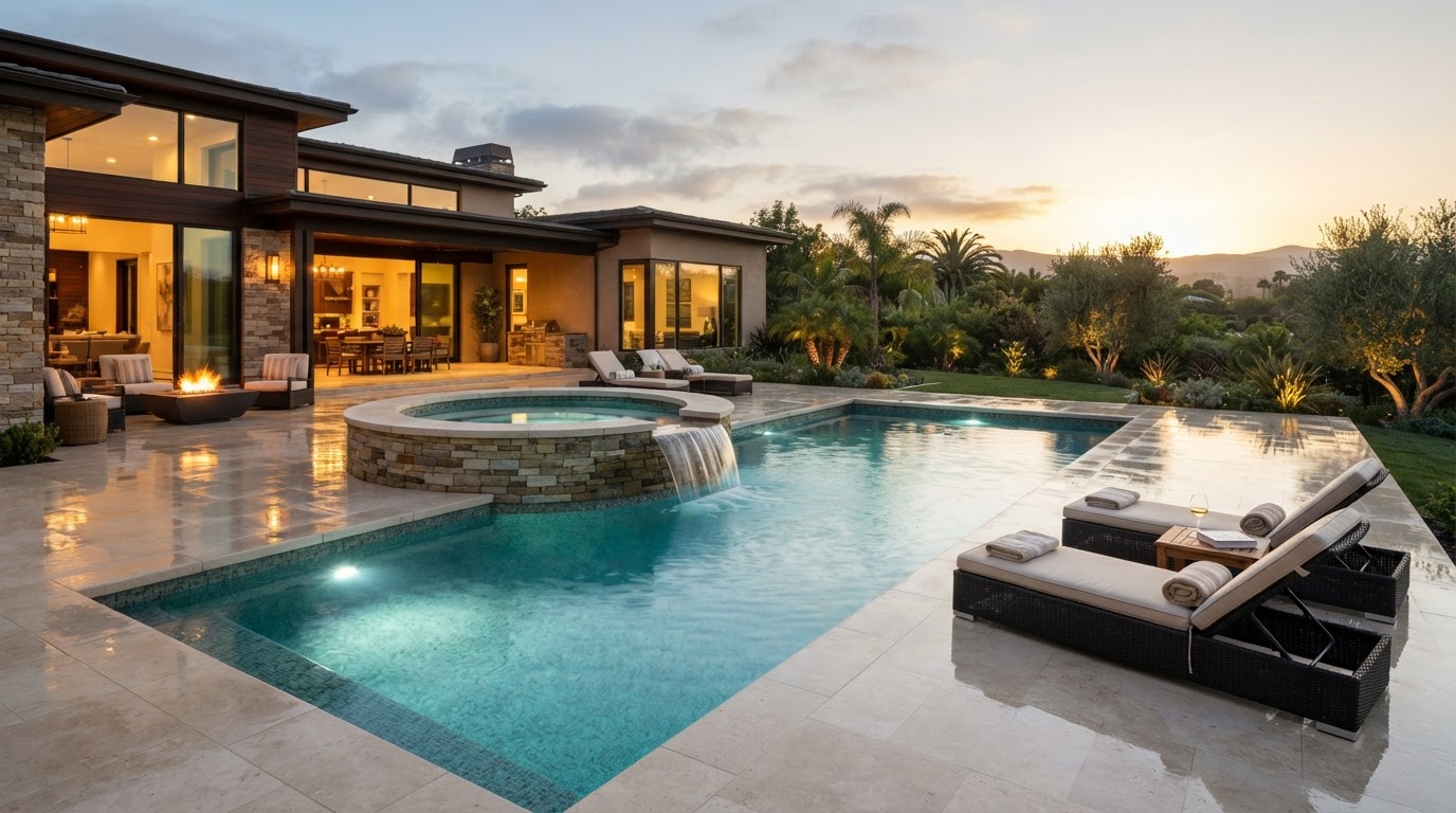 Integrated Spa luxury pool design