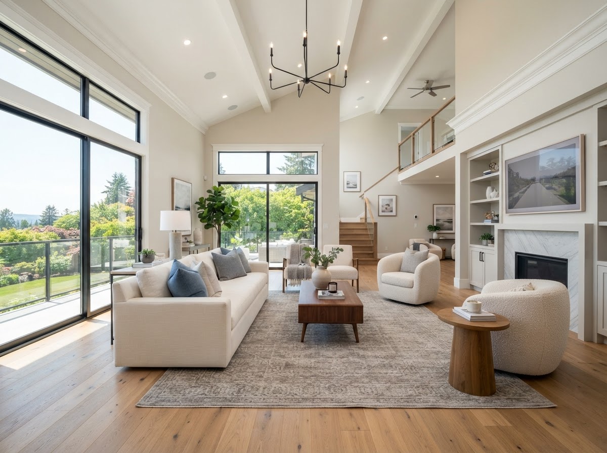 Ideal Living Room — Fresh Paint, Floors & Staging