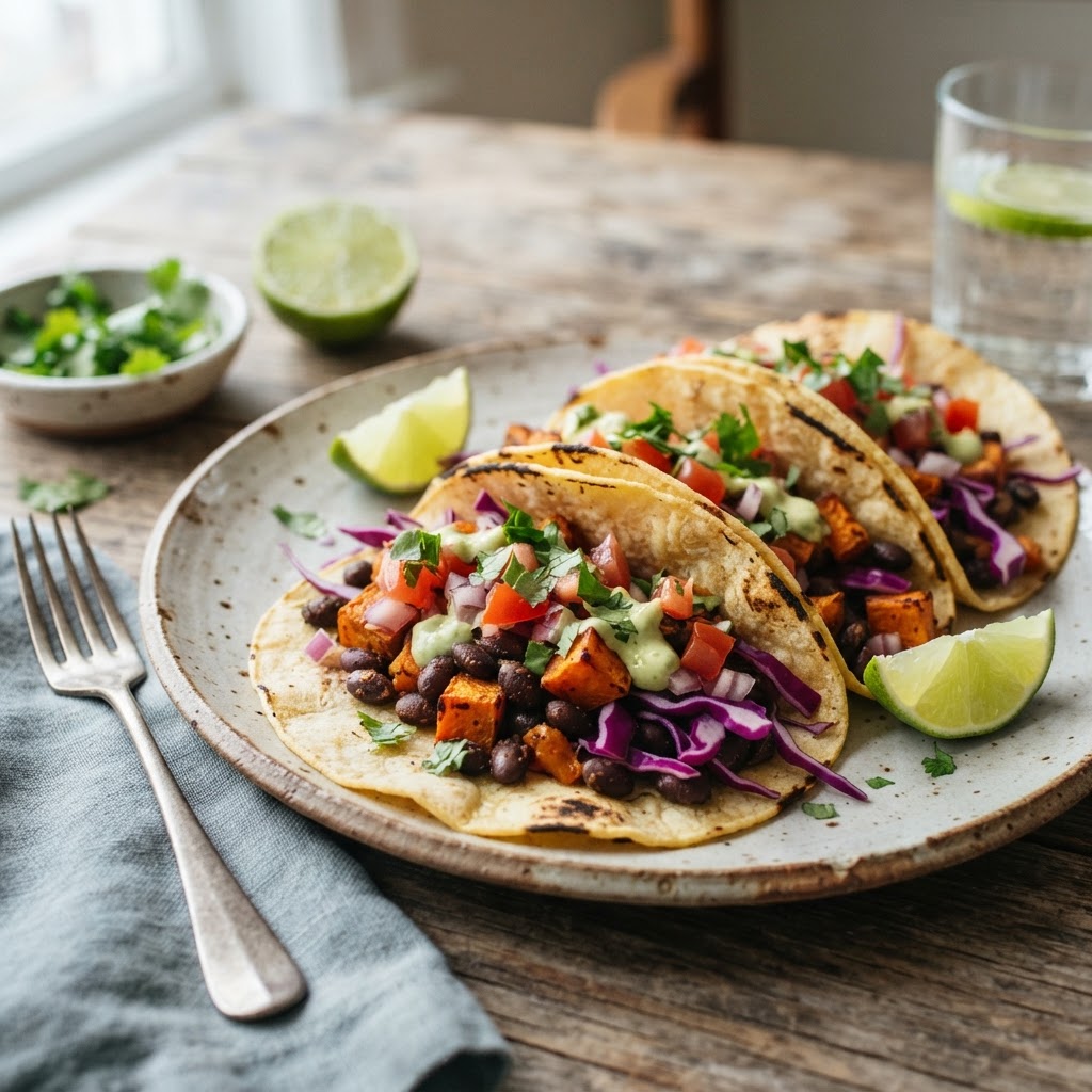 Black Bean & Sweet Potato Tacos