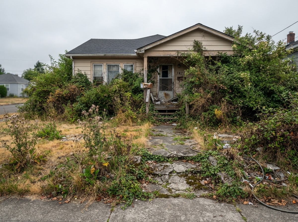 Front yard — Raleigh — before landscaping