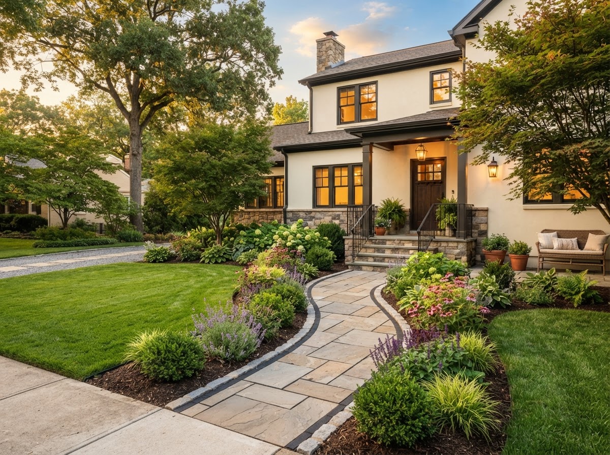 Front yard — Raleigh — after landscaping