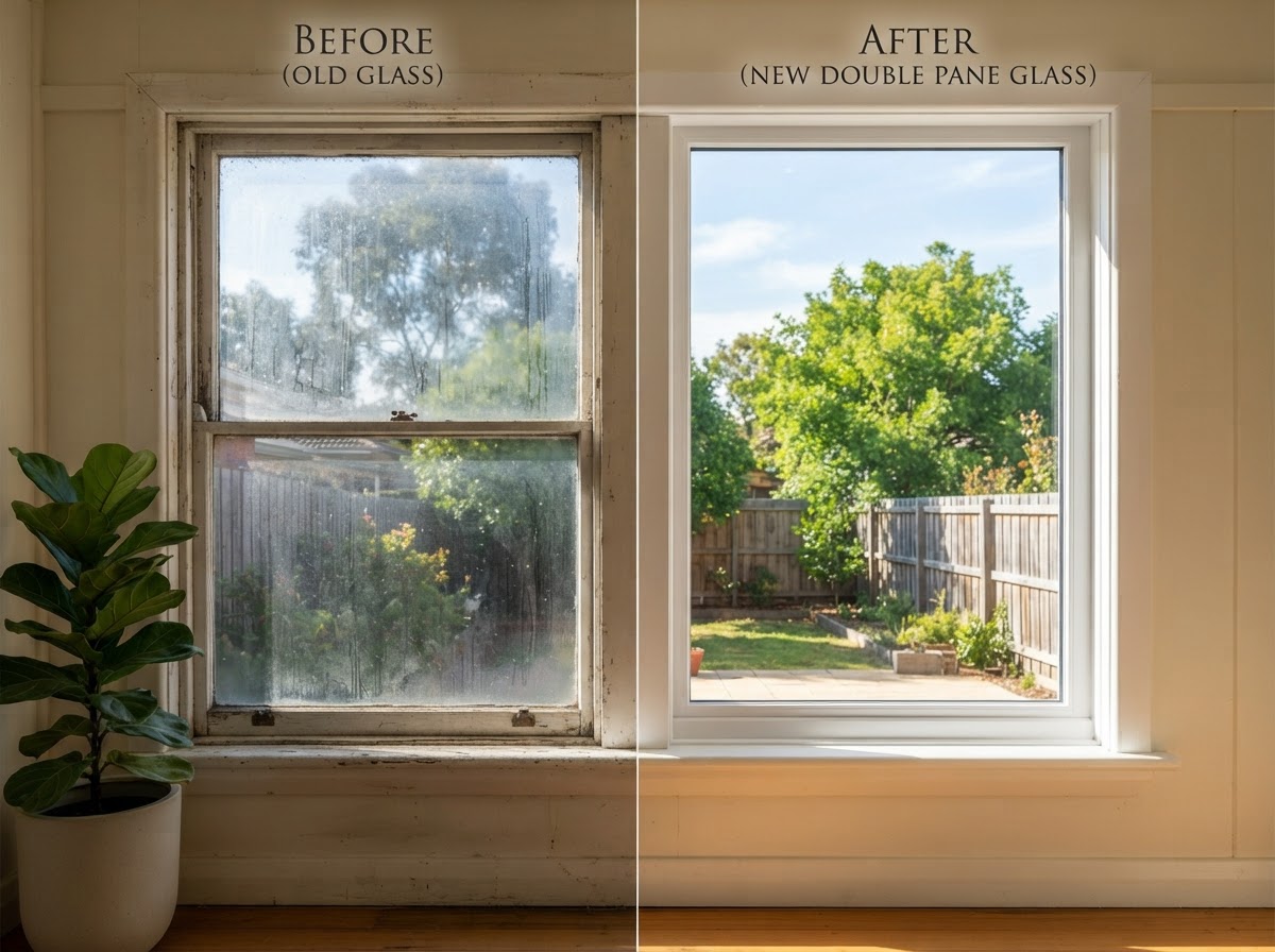 Insulated glass unit replacement for double pane window