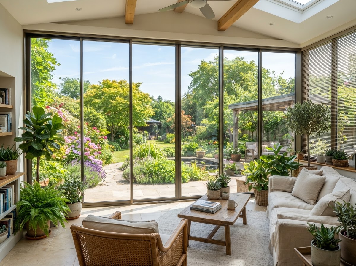 Double pane window glass replacement in sunroom