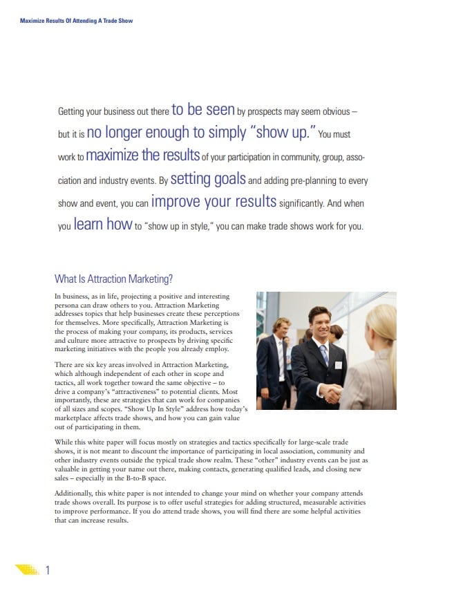 Trade Show Marketing Excerpt