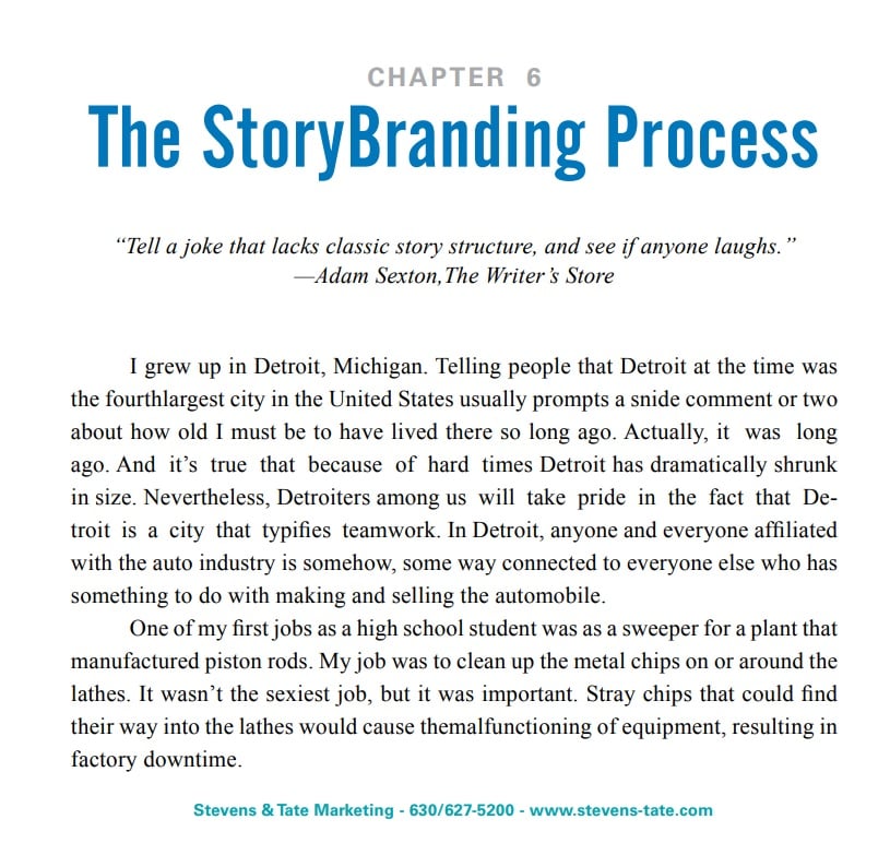 StoryBranding Process Excerpt Chapter 6