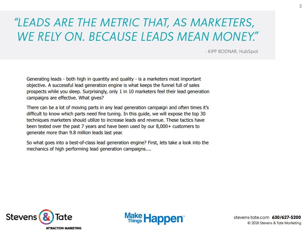 30 Greatest Lead Generation Excerpt