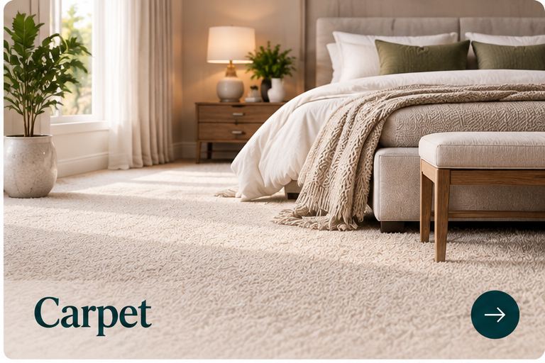 Plush carpet flooring