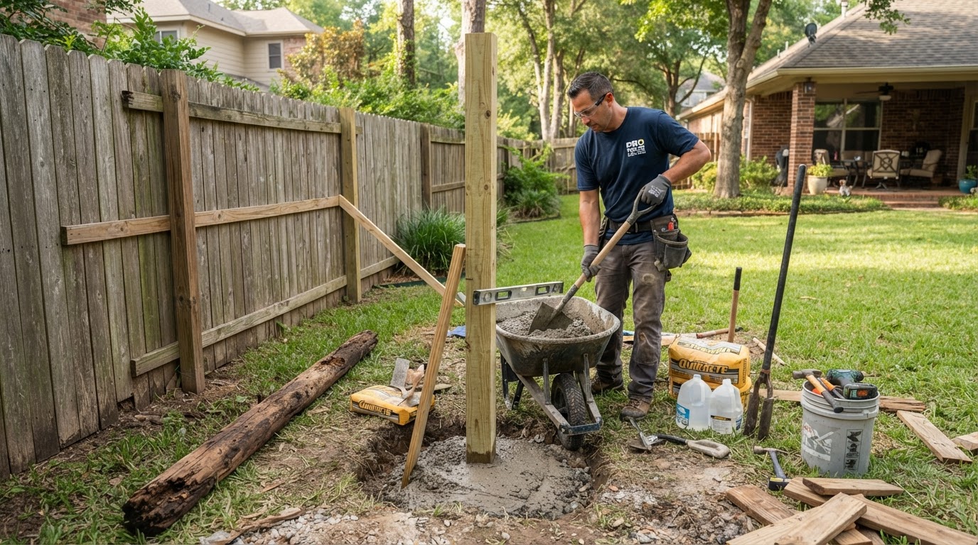 Old rotted fence removed and site cleared in Waubaushene