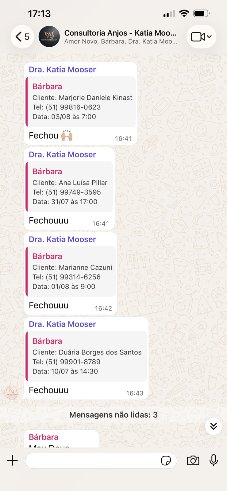 Print dos Agendamentos