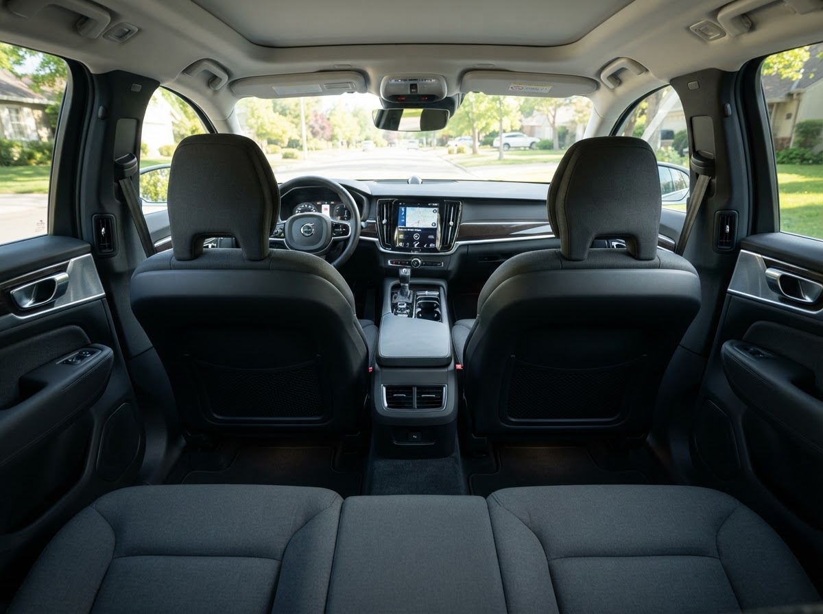 Clean car interior after mobile detailing (demonstration)