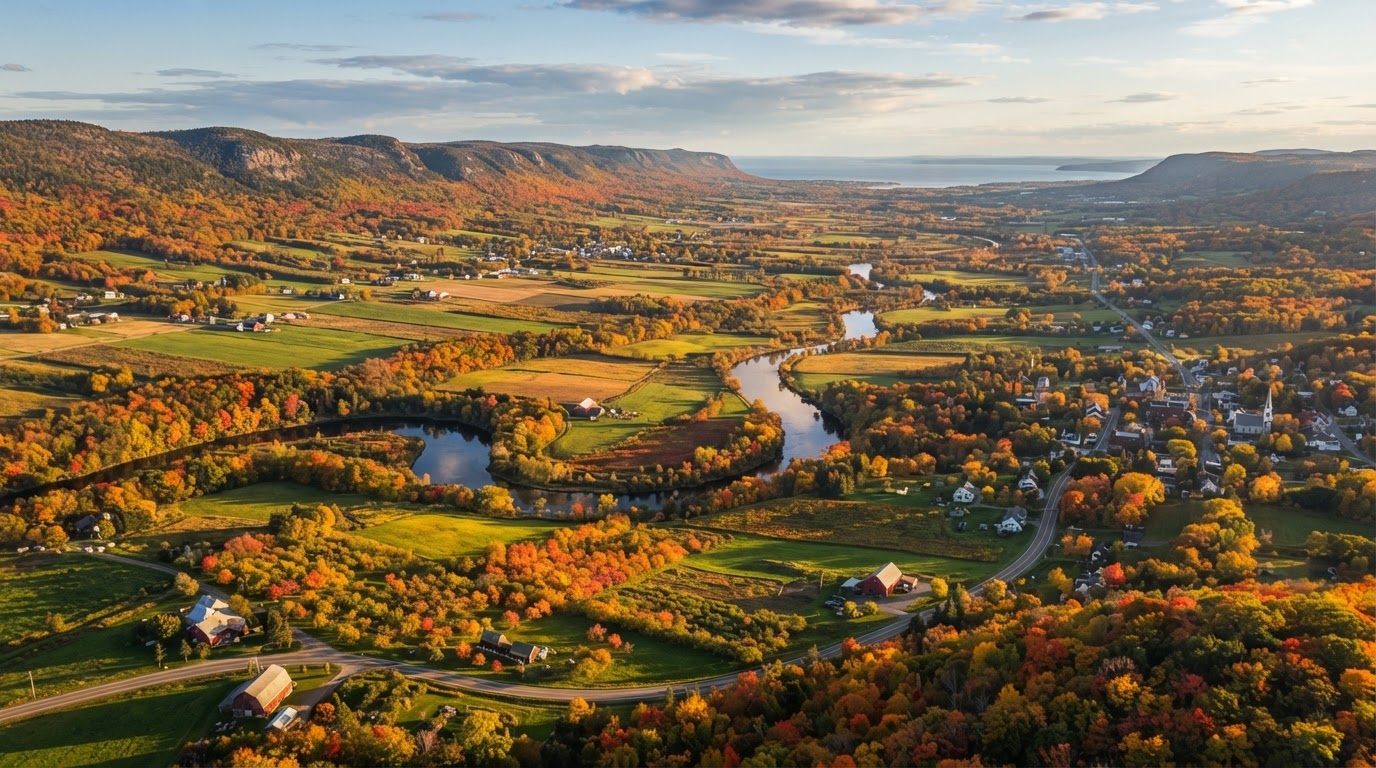 The Annapolis Valley near Coldbrook, Nova Scotia
