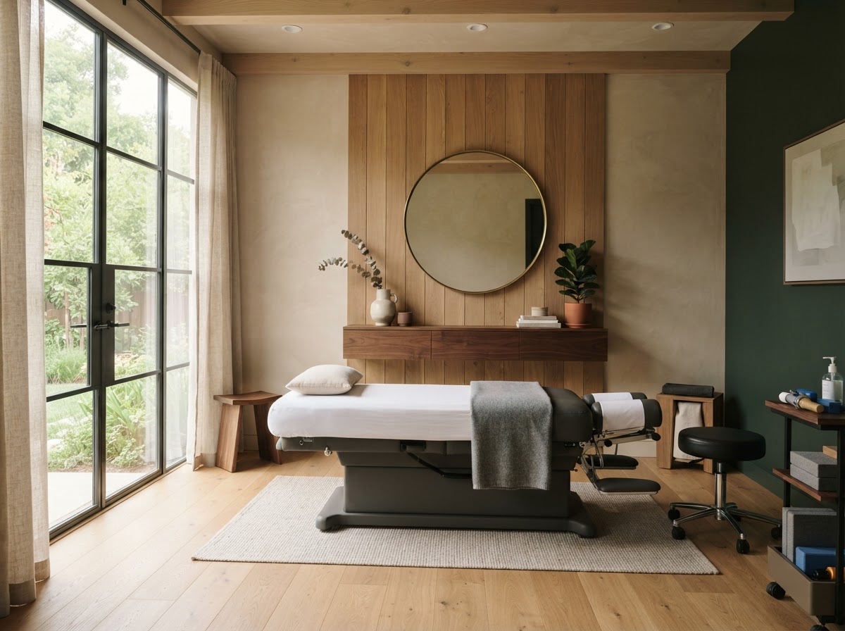 The Meridian Chiropractic treatment room