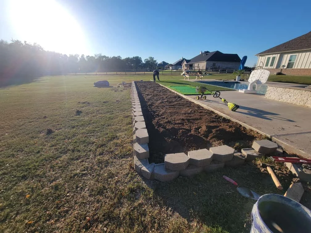 Landscaped garden area, client-supplied project photo 2