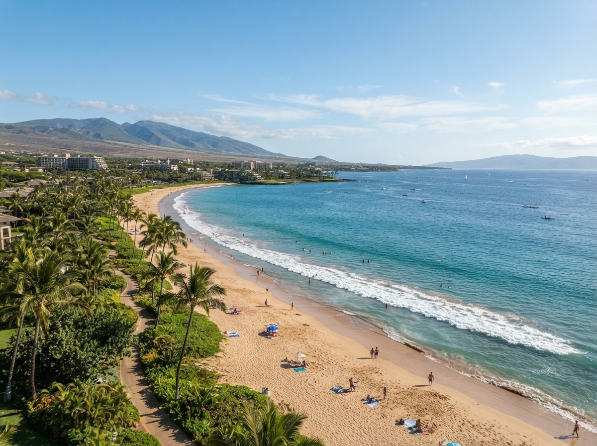 South Maui coastline — Kihei and Wailea