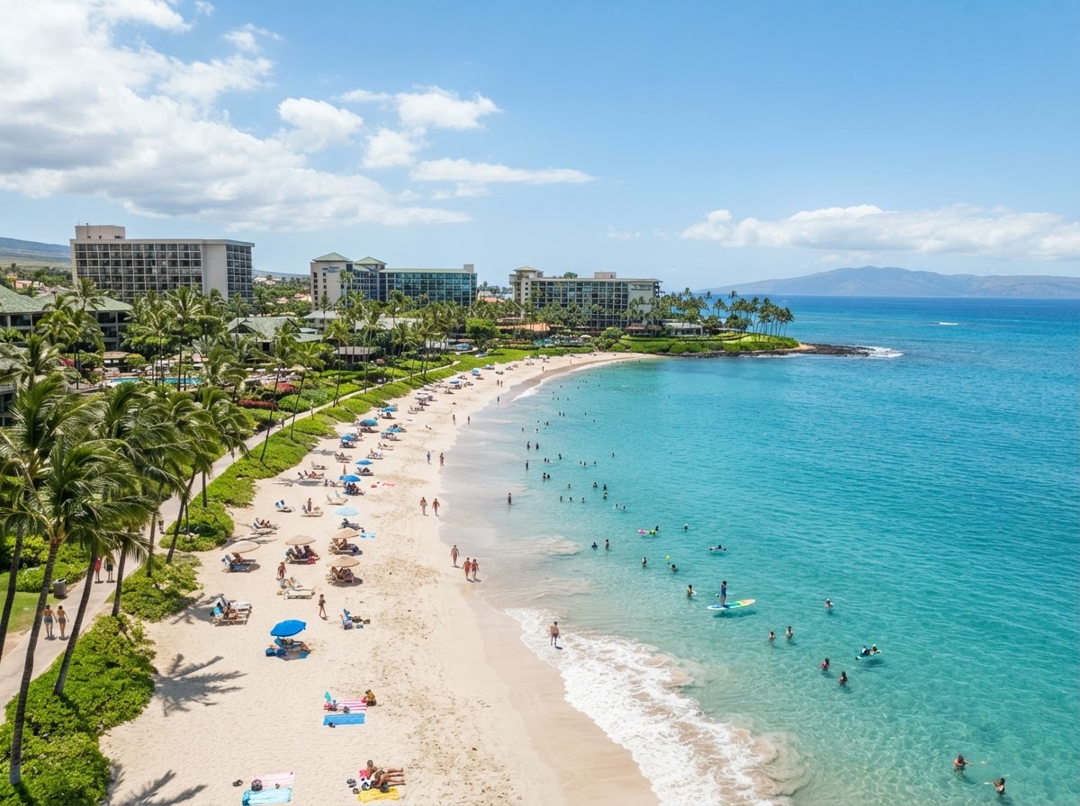 West Maui coastline — Ka'anapali, Kahana, and Napili