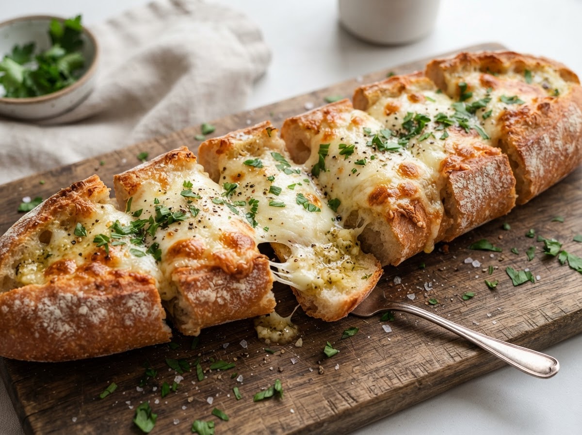 Baked Cheesy Garlic Bread