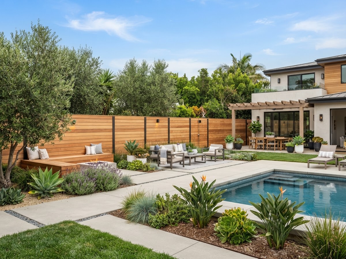 Horizontal Cedar Privacy Fence