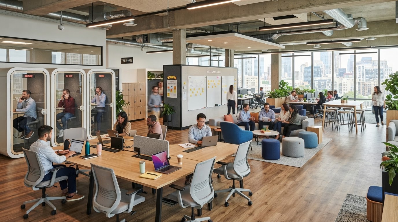 Designing & Implementing the Agile Hot-Desking Workplace Layout