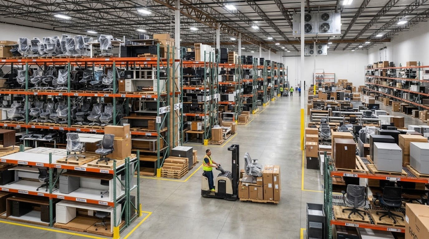 Commercial Office Furniture Warehousing: Barcodes, Vaults & Asset Management