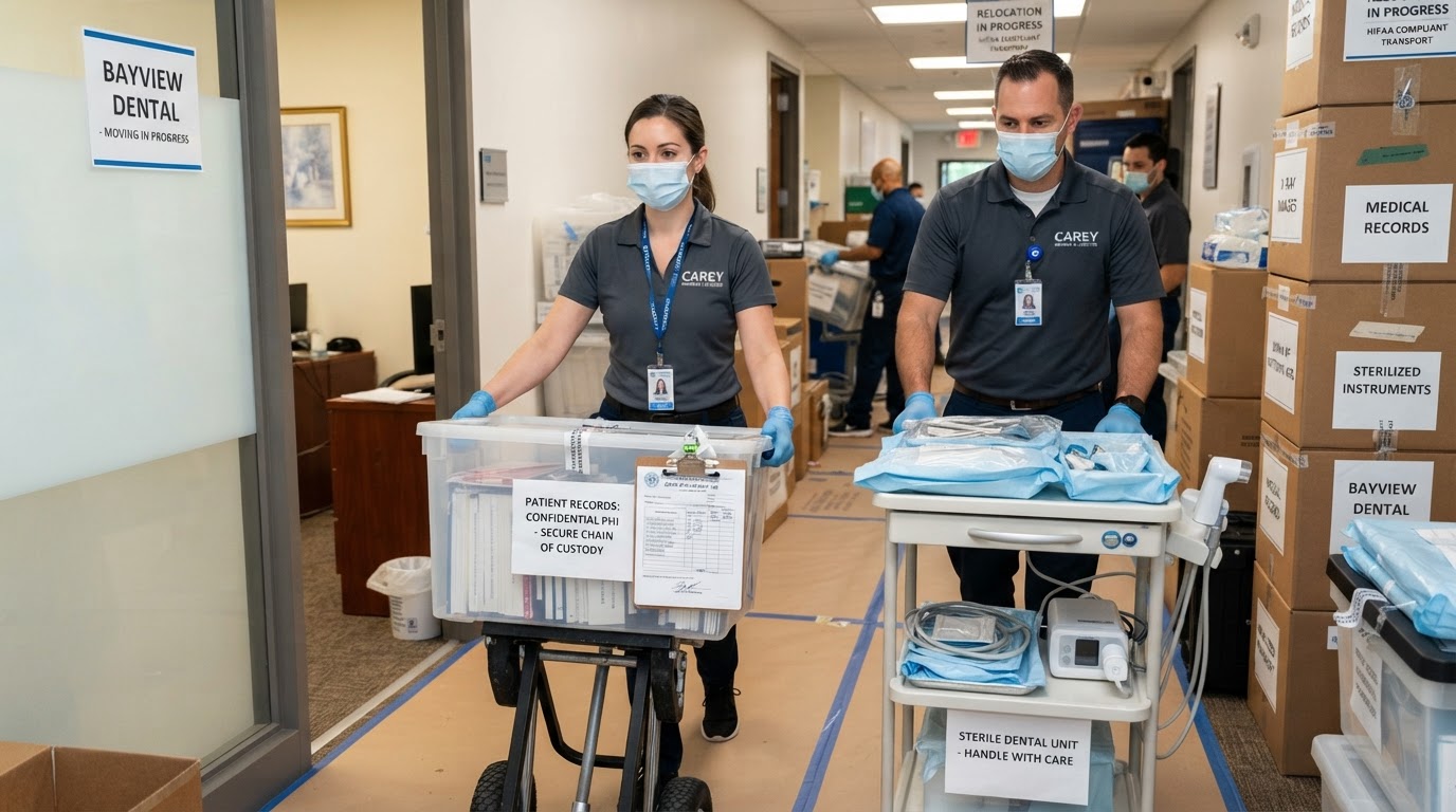 Medical & Dental Office Relocation: HIPAA Compliance and Sensitive File Transfer