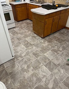 Kitchen floor installation by American Flooring LLC in the Sun Prairie, WI area