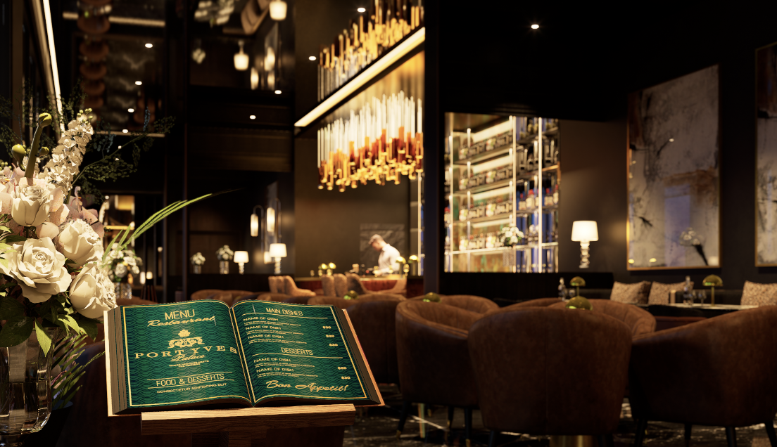 Port Yves Palace fine dining étterem és megvilágított látványbár