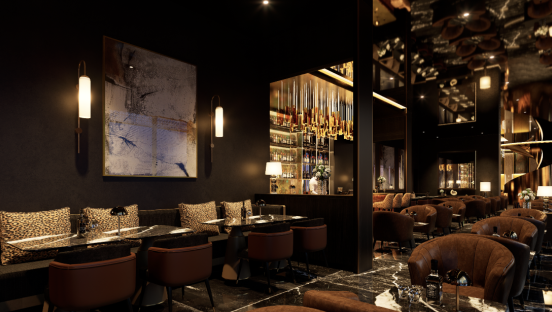 Prémium étterem és lounge bár márvány enteriőrrel