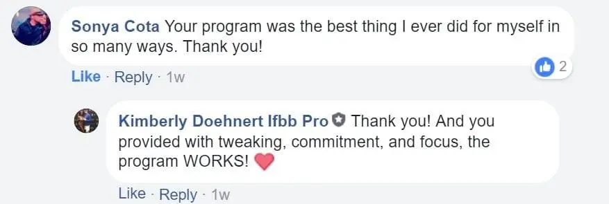 Sonya Cota Facebook Feedback Comment
