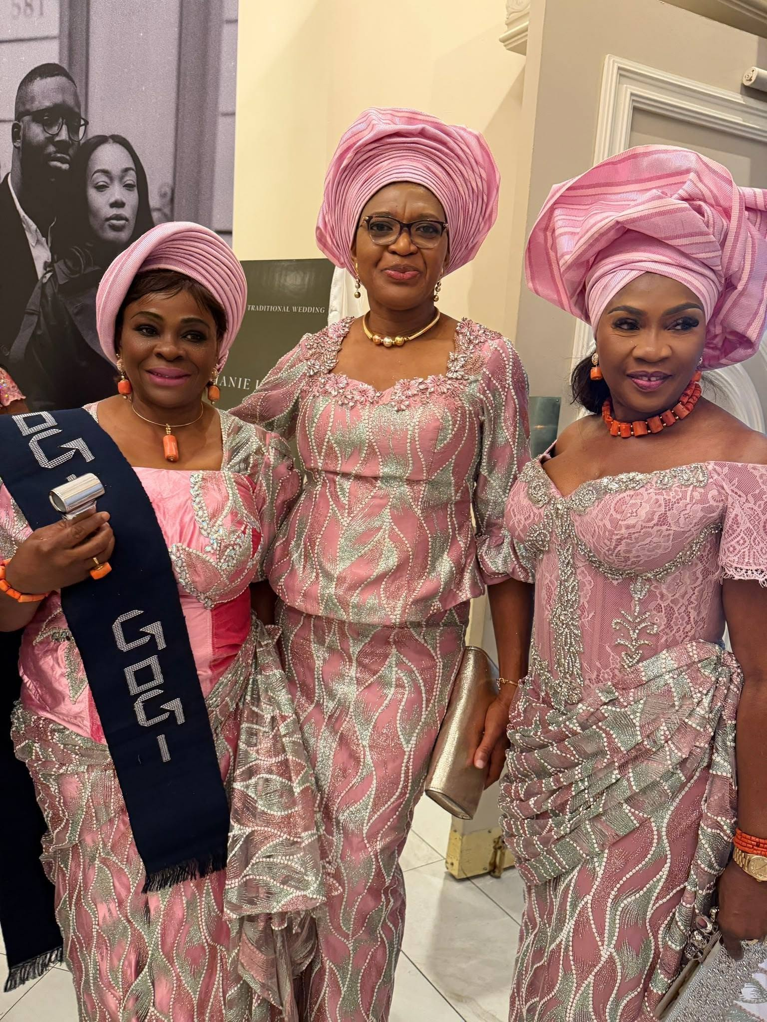 GOGI Sisters in Elegant Pink and Silver Attire