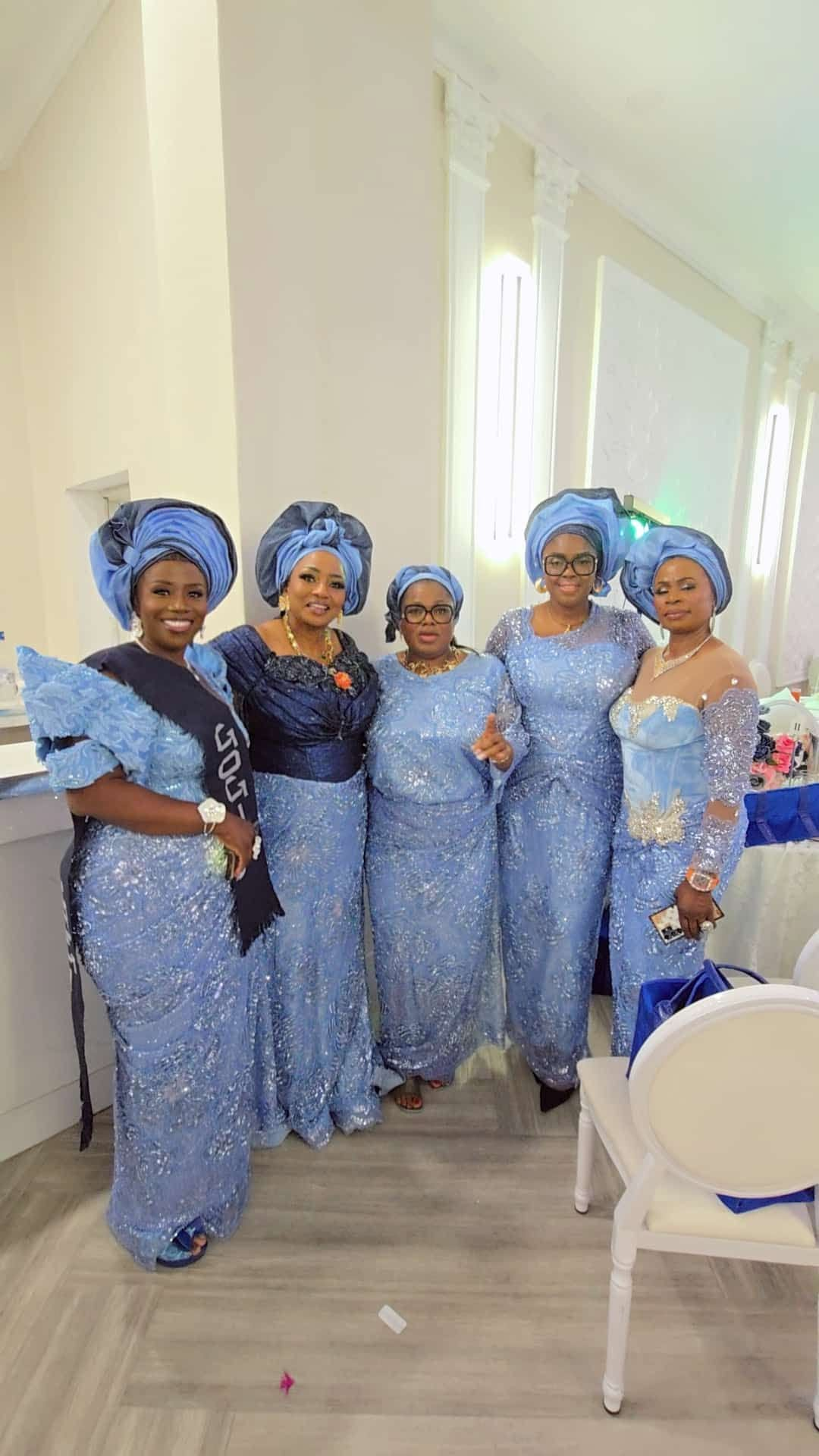 Goretti Sisters in Sky Blue Lace & GOGI Sash