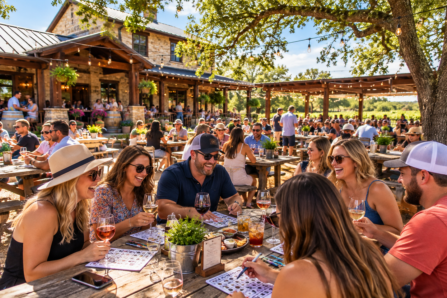Lost Oak Winery patio event area