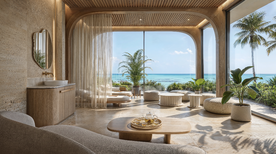 Panorámás óceáni pihenőlounge és prémium spa teaszalon