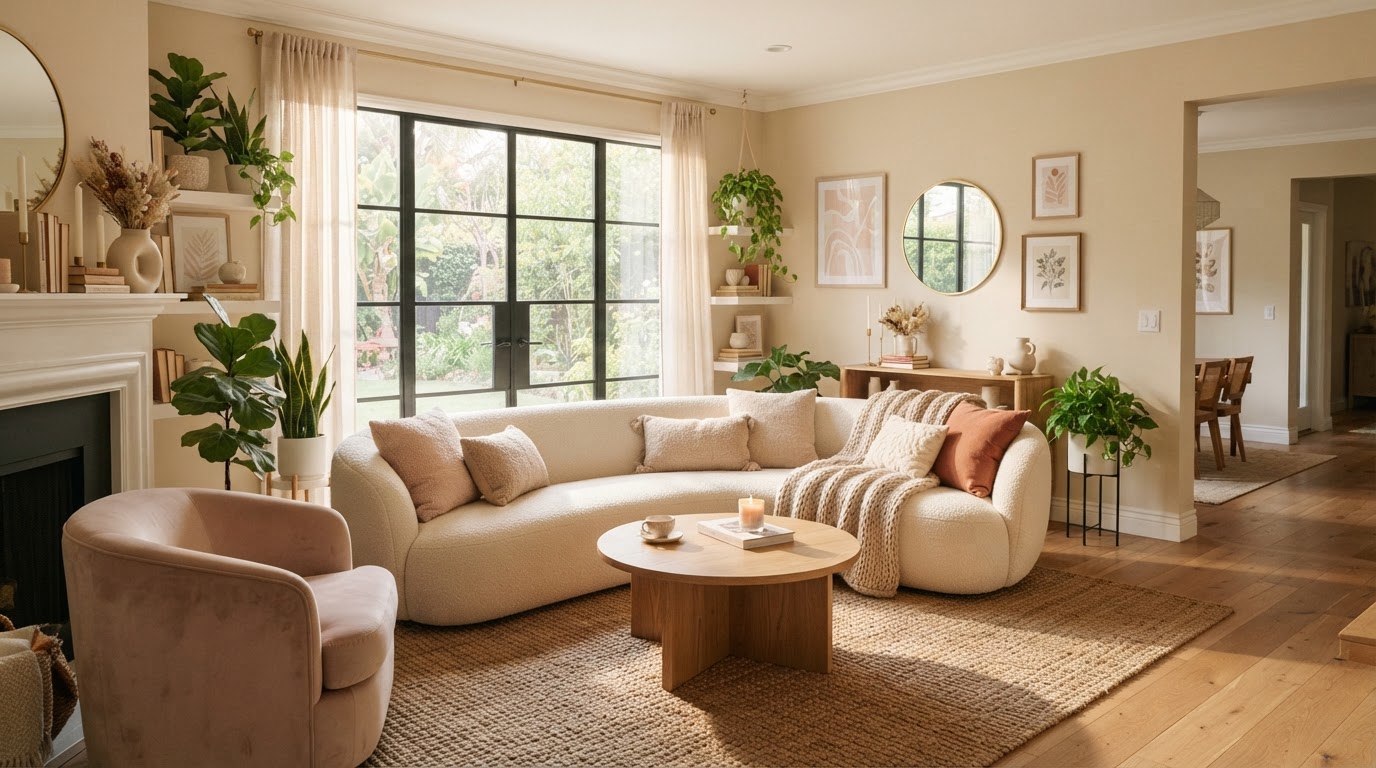 Amerah's living room and common area