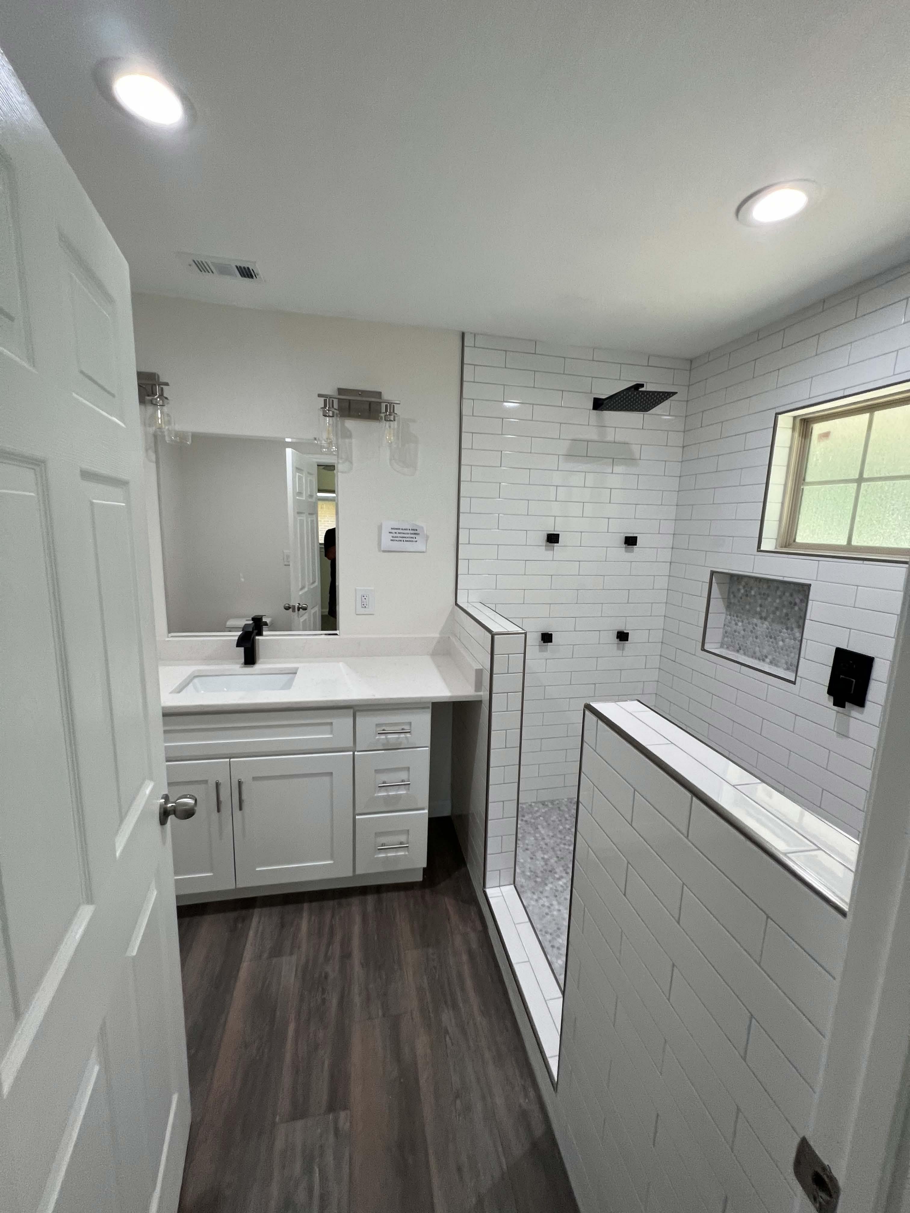 Completed South Hickory bathroom
