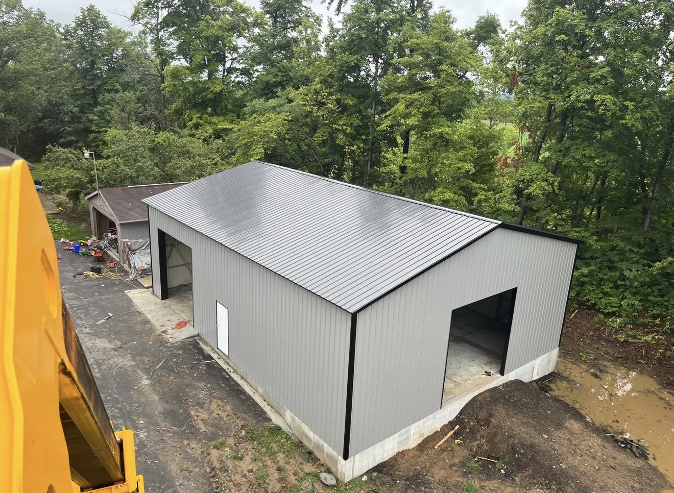 Custom Steel Shop on Concrete Stem Wall — Custom Building in Indiana