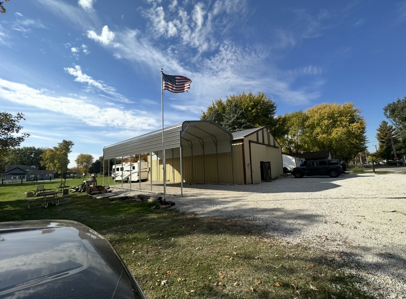 Tall Clearance Regular-Radius RV & Equipment Canopy