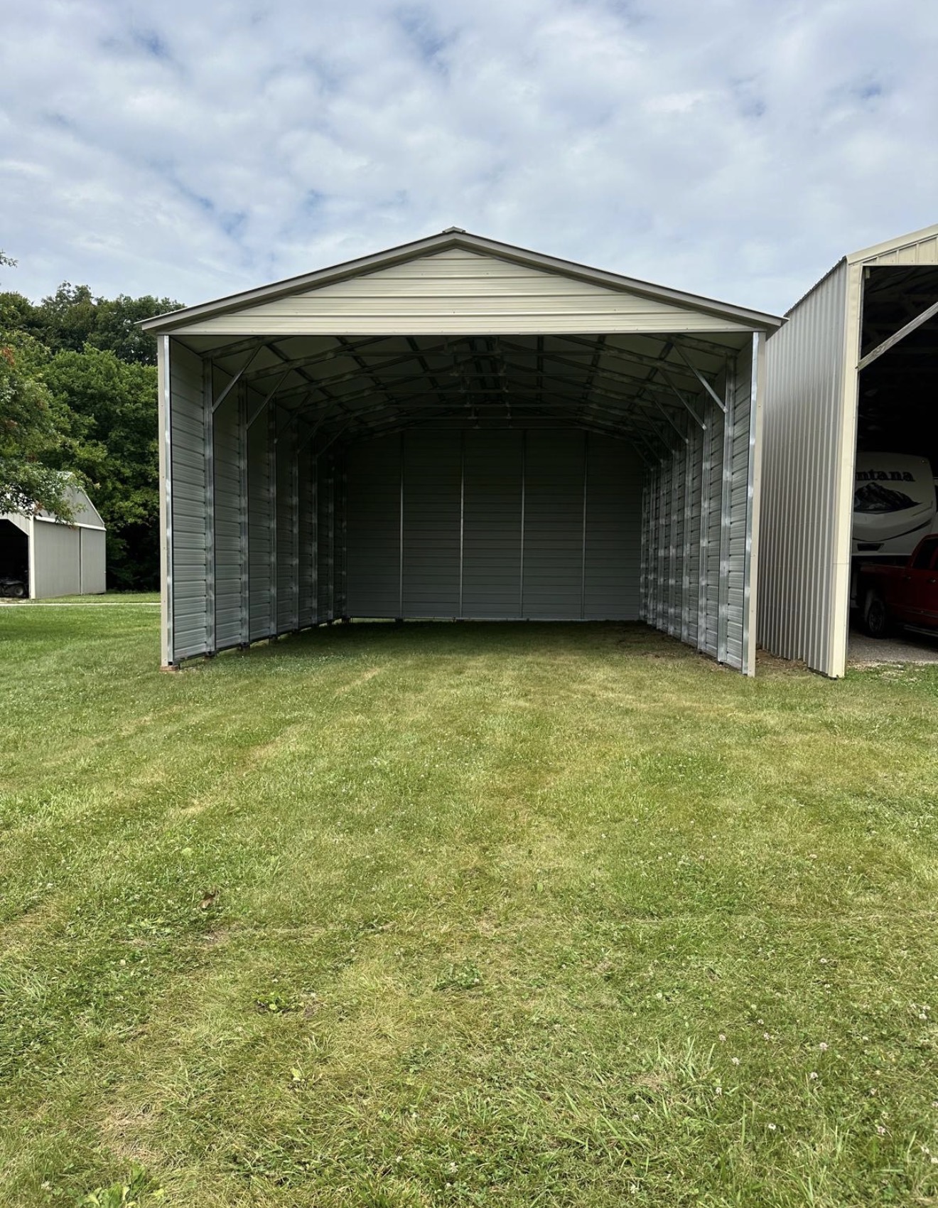 Gable-Enclosed Carport & Storage Shelter — Garage in Indiana