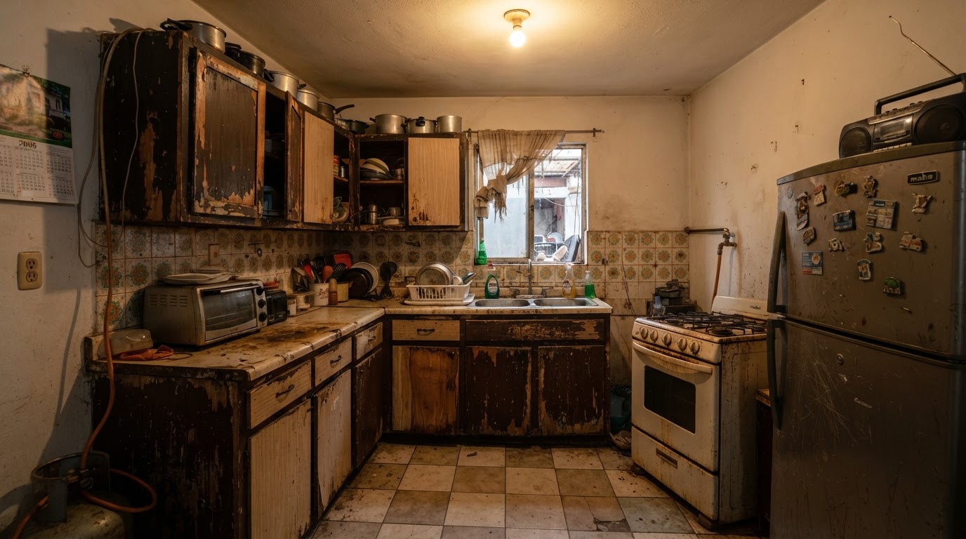 Estado inicial: Cocina antigua