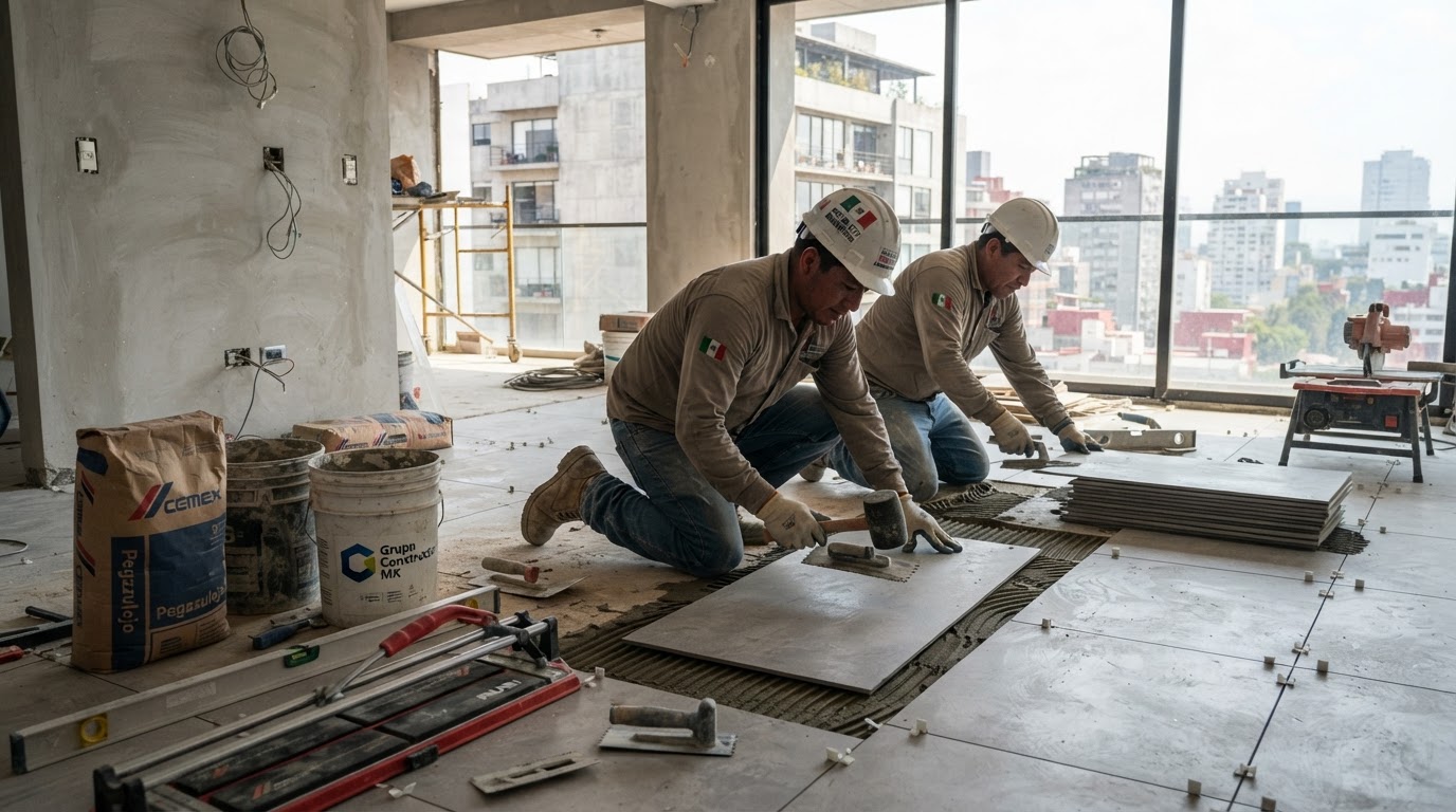 Instalación de piso porcelánico
