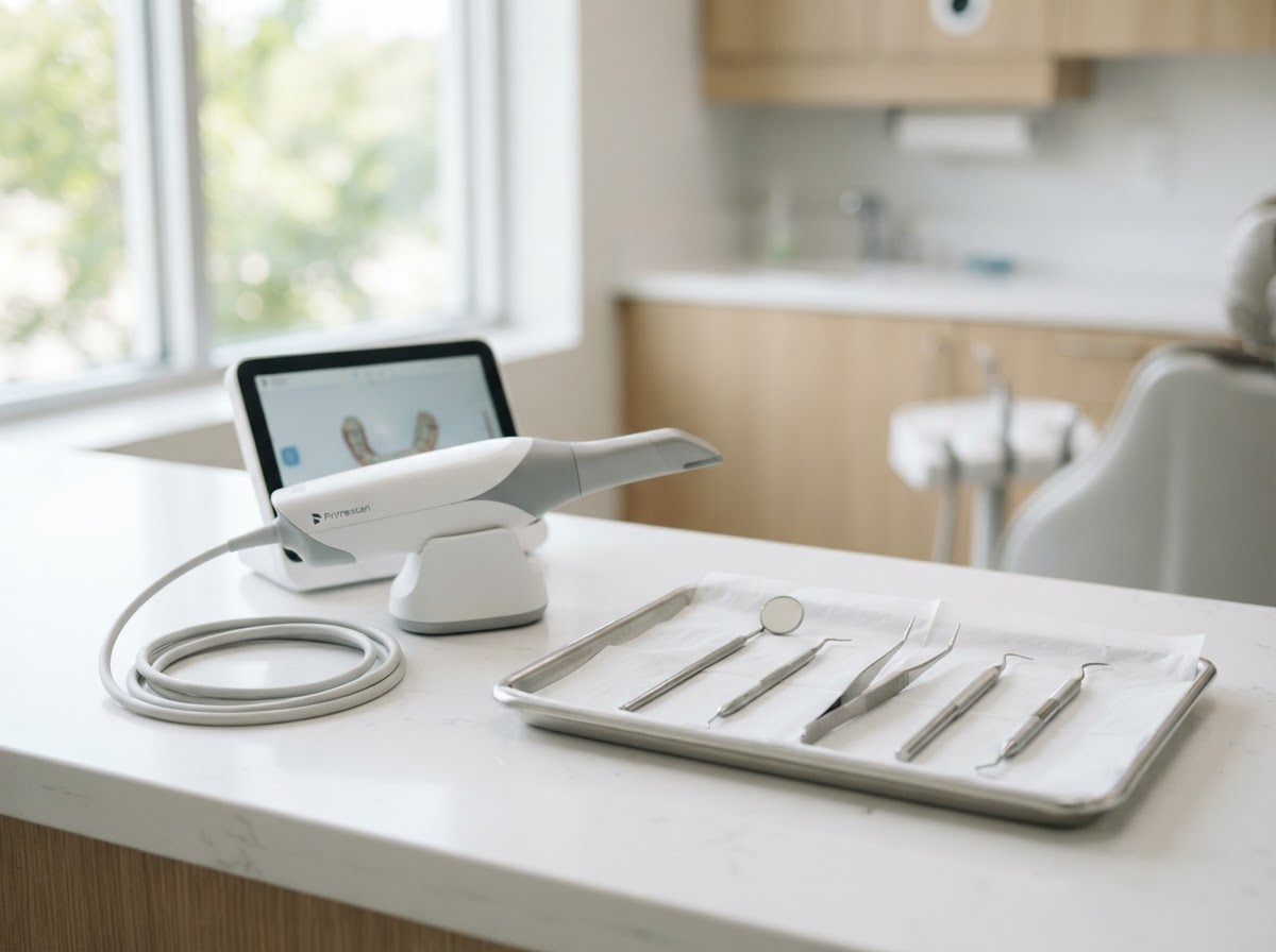 Instrumental y escáner intraoral en la clínica Velmora