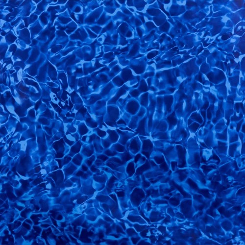 Merlin Industries Aquarius Deep Sea pool liner pattern with luminous blue water ripple texture