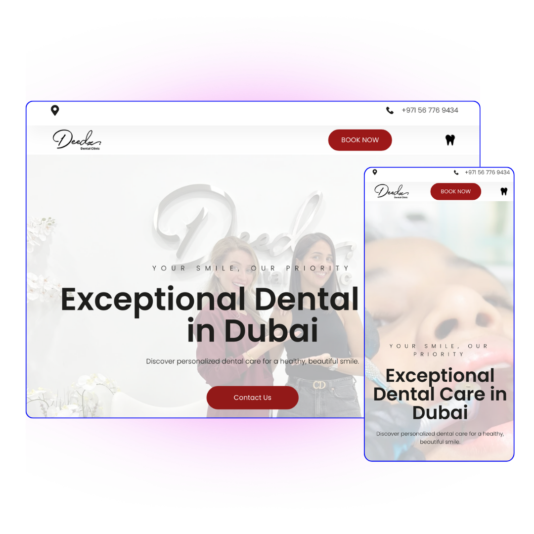 Deeda Dental Clinic — Dental & Healthcare website preview