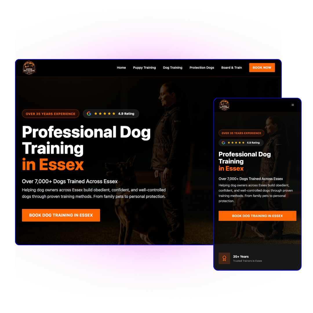 ODS Dog Training Essex — Dog Training & Canine Care website preview