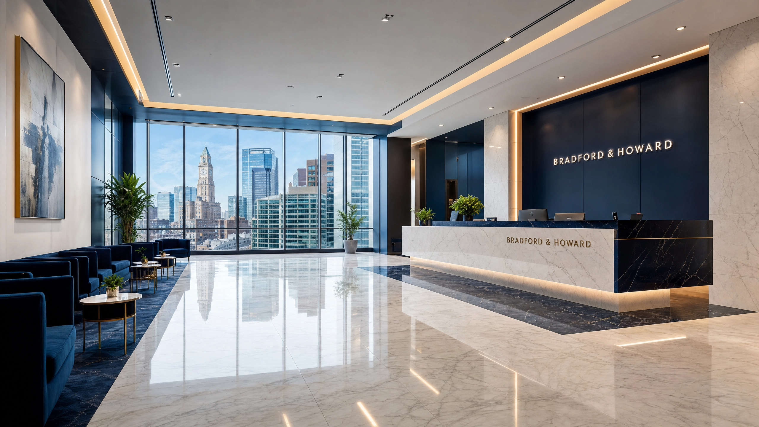 Commercial cleaning lobby