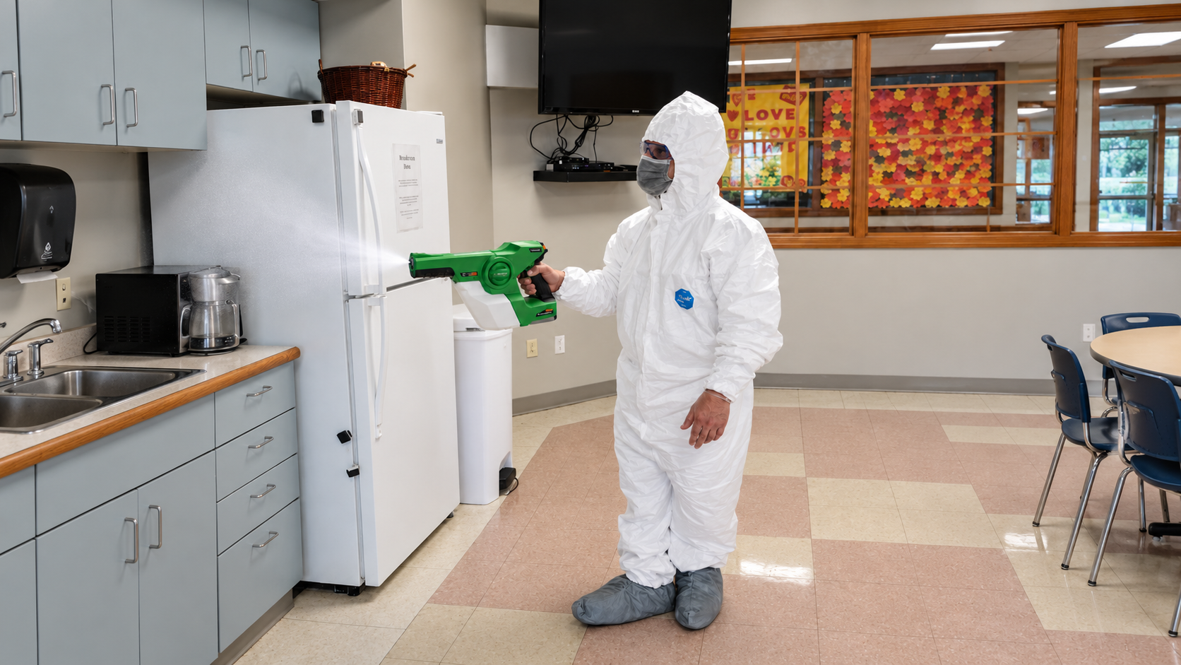 Electrostatic disinfection service
