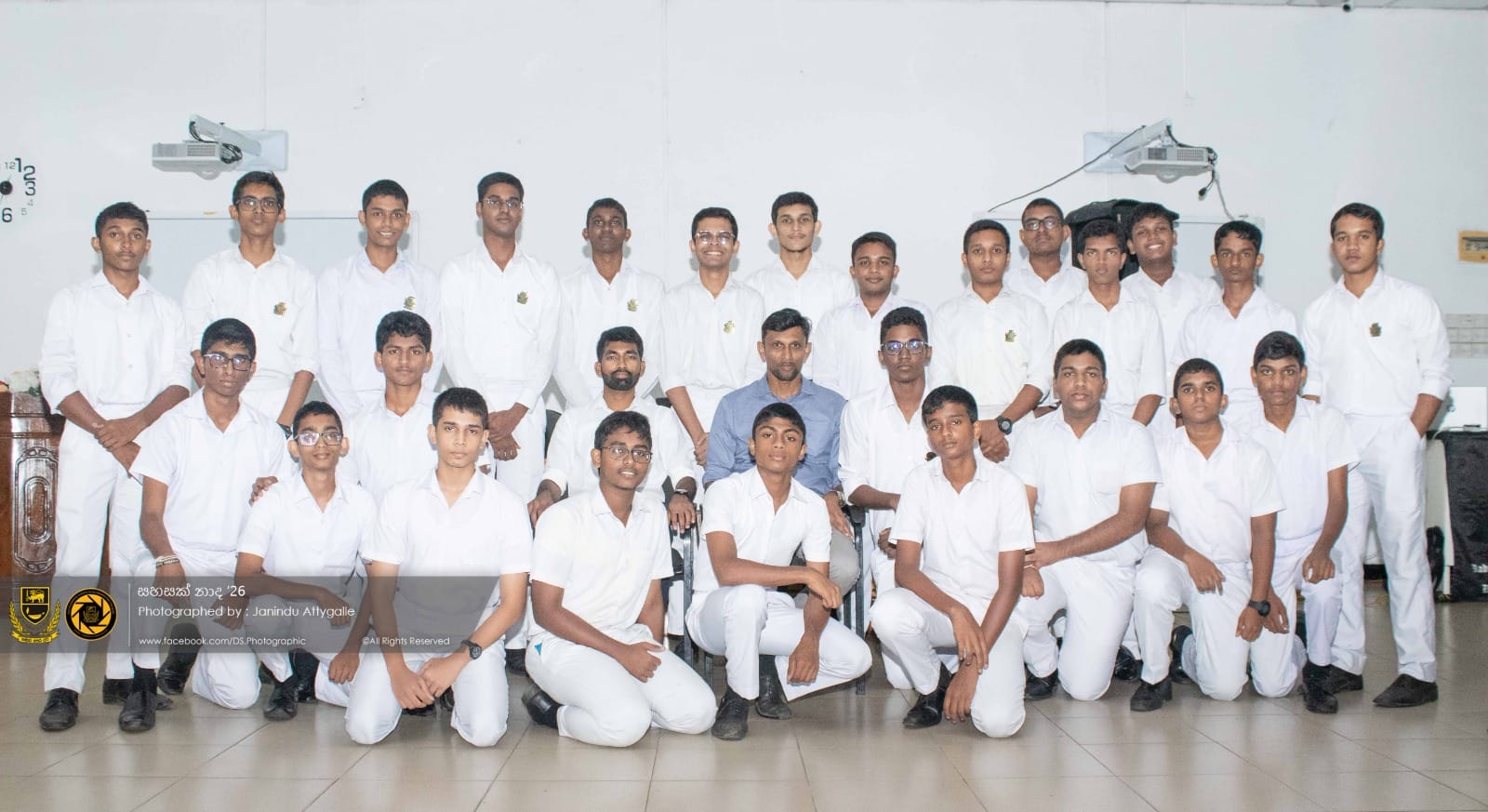Radio Electronics Association students and instructor gathered after an intra-school session at D. S. Senanayake College