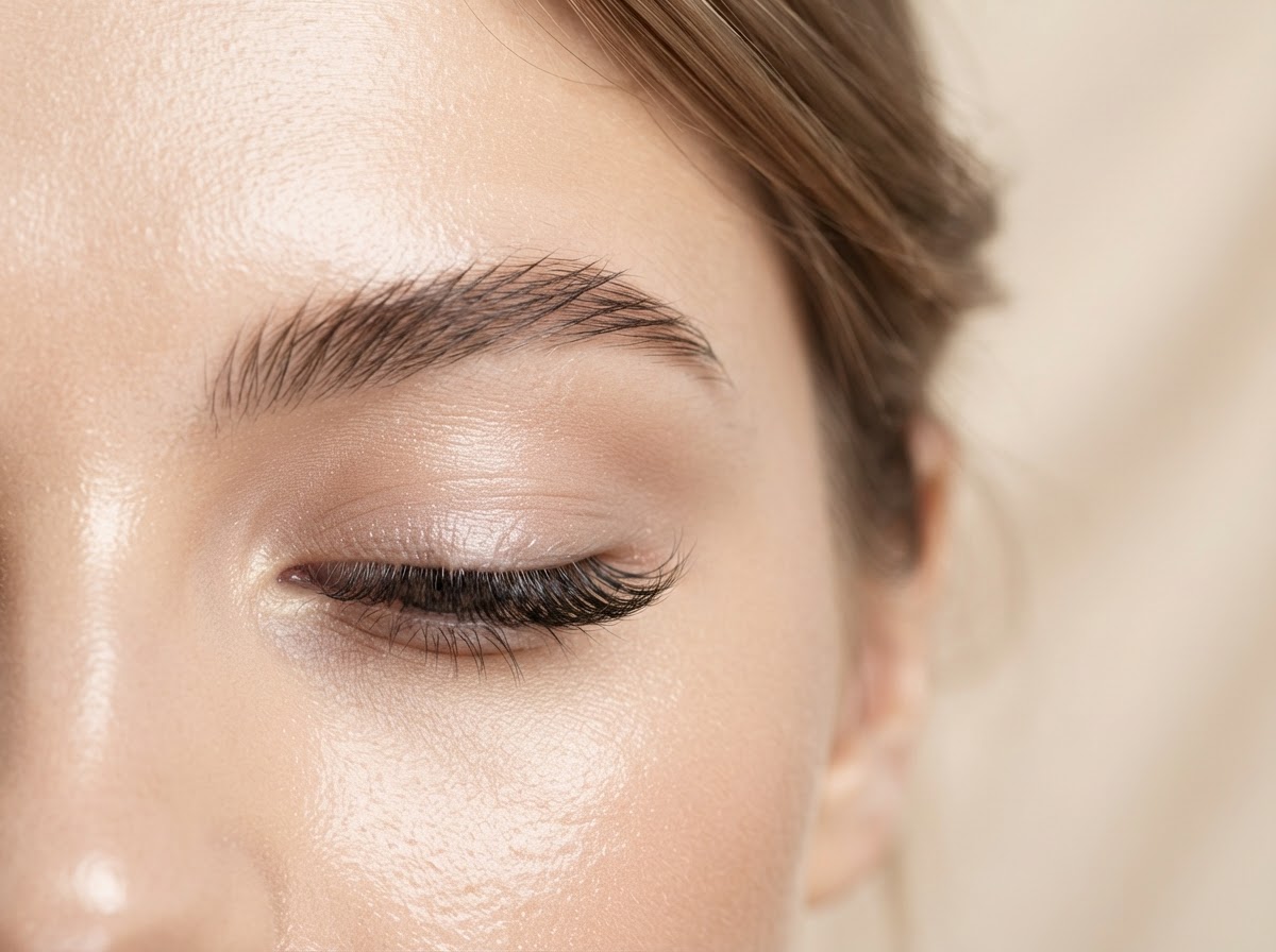 Delicate lash extension artistry