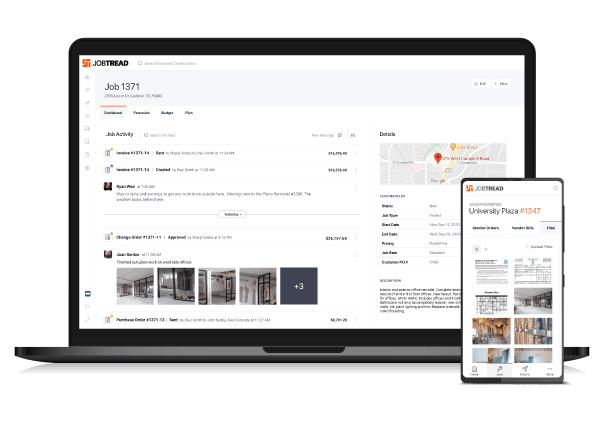 Bright Custom Homes client portal in JobTread showing the build schedule and budget