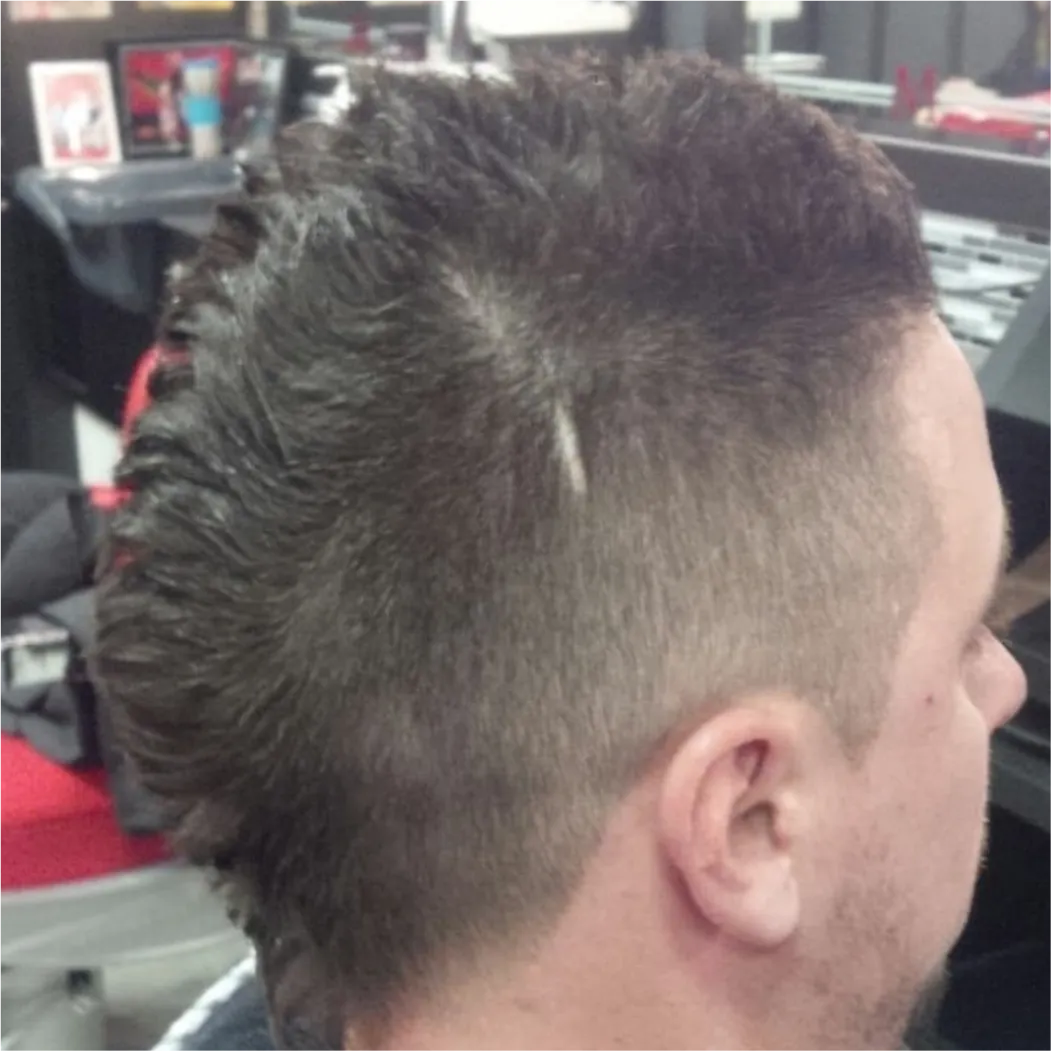 Skin fade haircut at Spartan Baracks barbershop East York