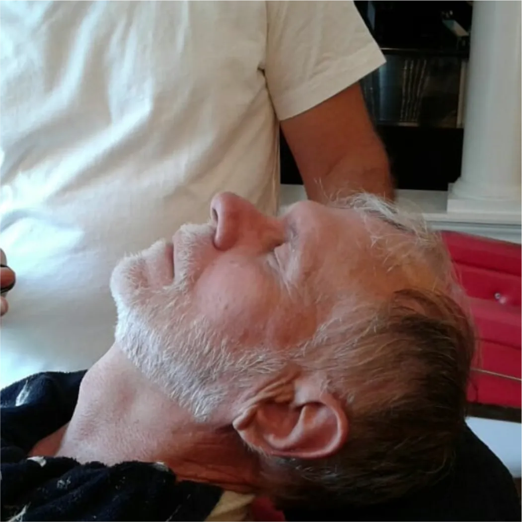 Hot towel straight-razor shave at Spartan Baracks barbershop East York
